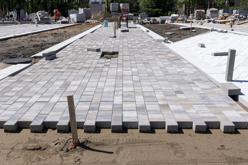 Paver Installation in Progress